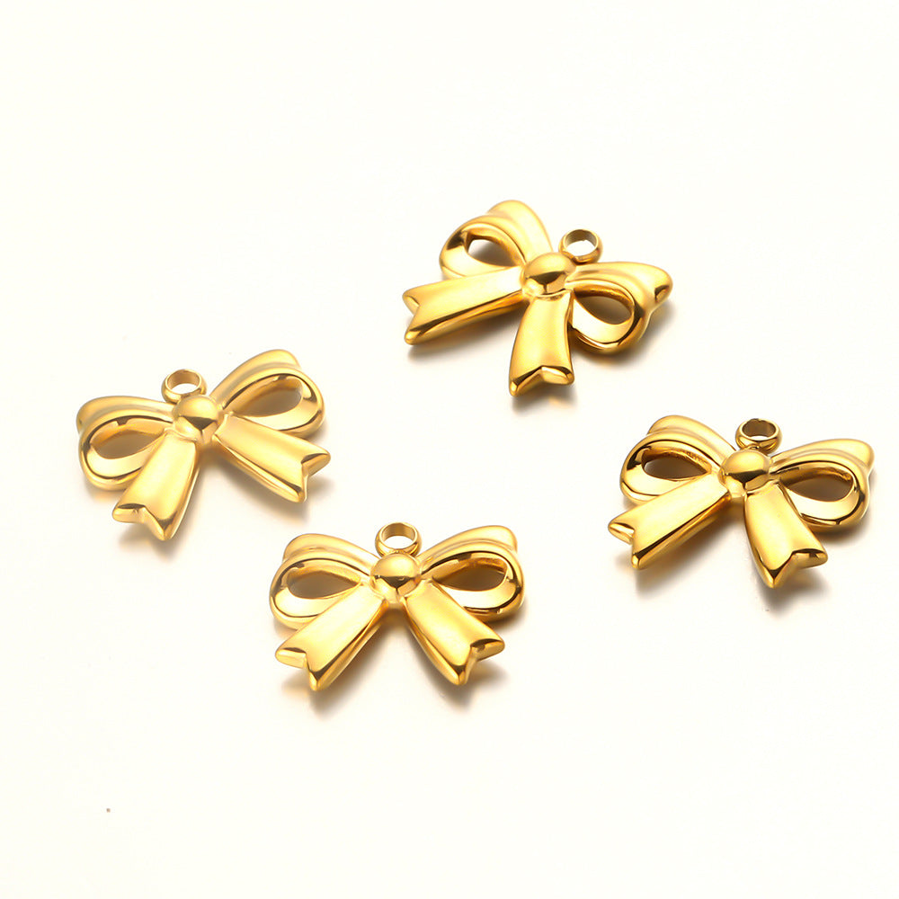 Stainless steel butterfly pendant DIY handmade accessories pendant bracelet necklace pendant pendant collarbone chain pendant accessories