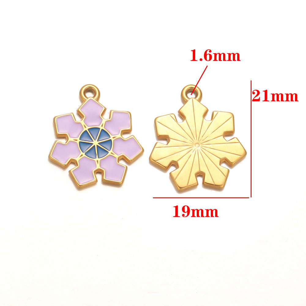 European and American stainless steel pendant furnace Christmas series accessories pendant DIY jewelry accessories small pendant bracelet pendant