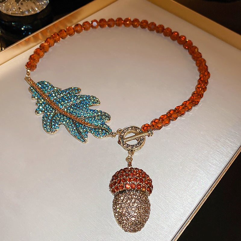 Vintage Luxury Diamond Drop Clavicle Chain Necklace - Retro Palace Style Premium Jewelry for Women