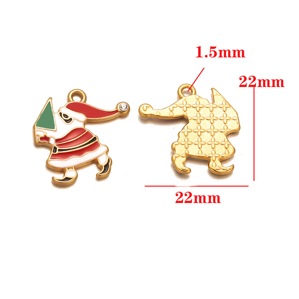 European and American stainless steel pendant furnace Christmas series accessories pendant DIY jewelry accessories small pendant bracelet pendant