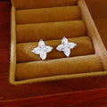 Silver needle inlaid zircon mango stud earrings simple temperament fashion commuting versatile earrings light luxury high sense earrings wholesale