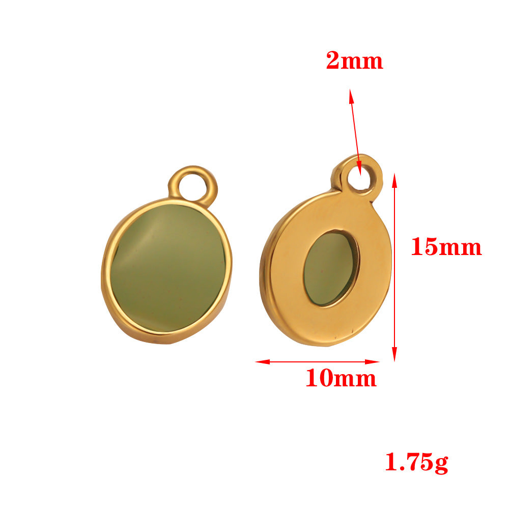 New European and American pendants, stainless steel natural stone necklaces, pendants, DIY jewelry accessories, small pendants, pendants wholesale.