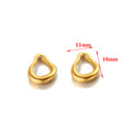 Stainless steel irregular oval earrings pendant DIY jewelry accessories do not fade oil pressure earrings pendant accessories