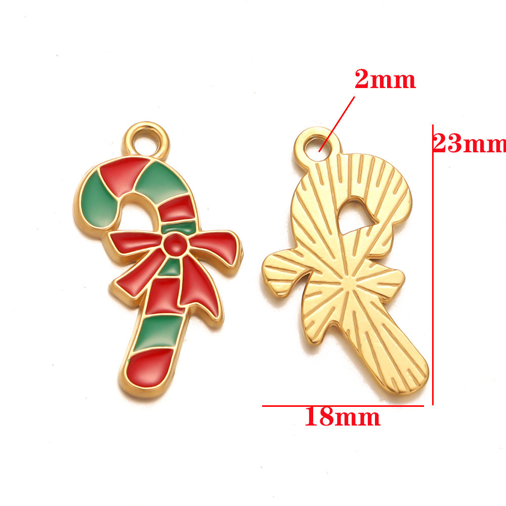 European and American stainless steel pendant furnace Christmas series accessories pendant DIY jewelry accessories small pendant bracelet pendant