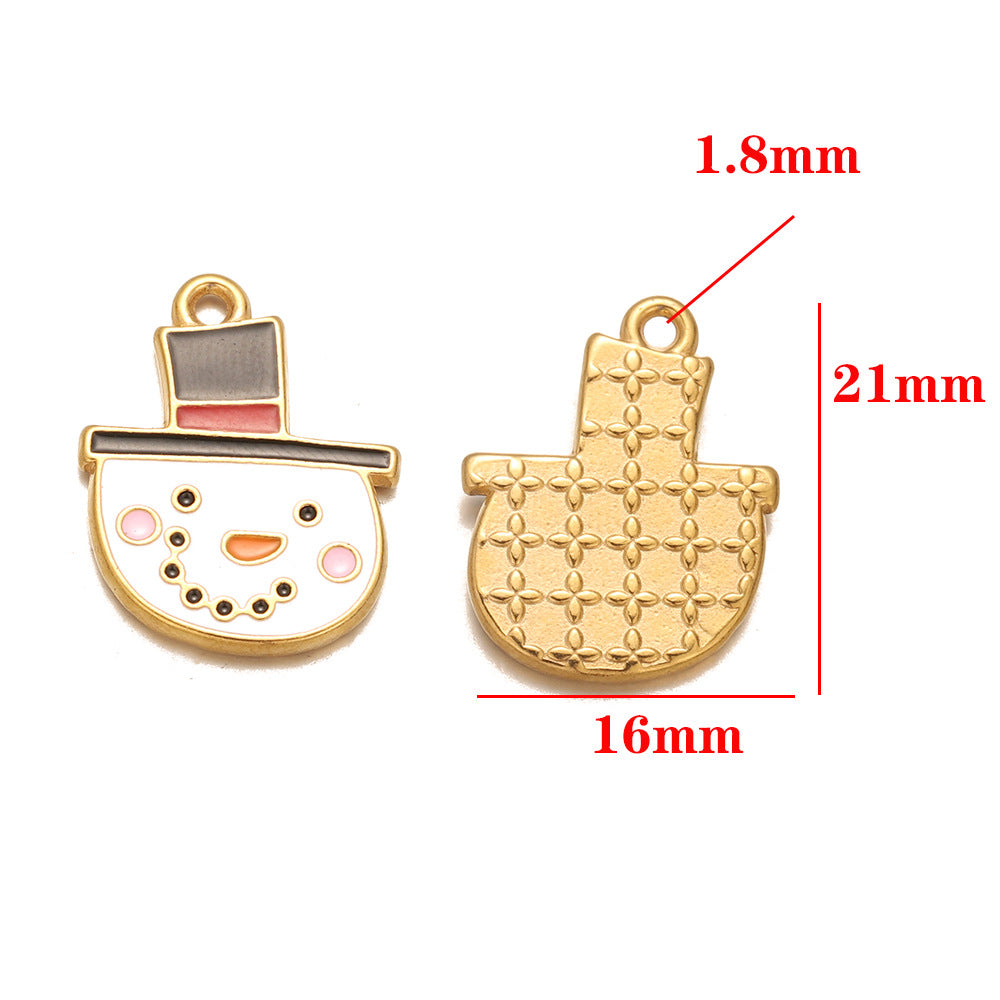 European and American stainless steel pendant furnace Christmas series accessories pendant DIY jewelry accessories small pendant bracelet pendant