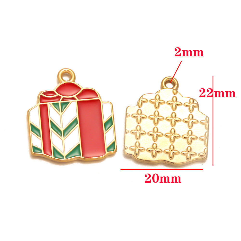 European and American stainless steel pendant furnace Christmas series accessories pendant DIY jewelry accessories small pendant bracelet pendant