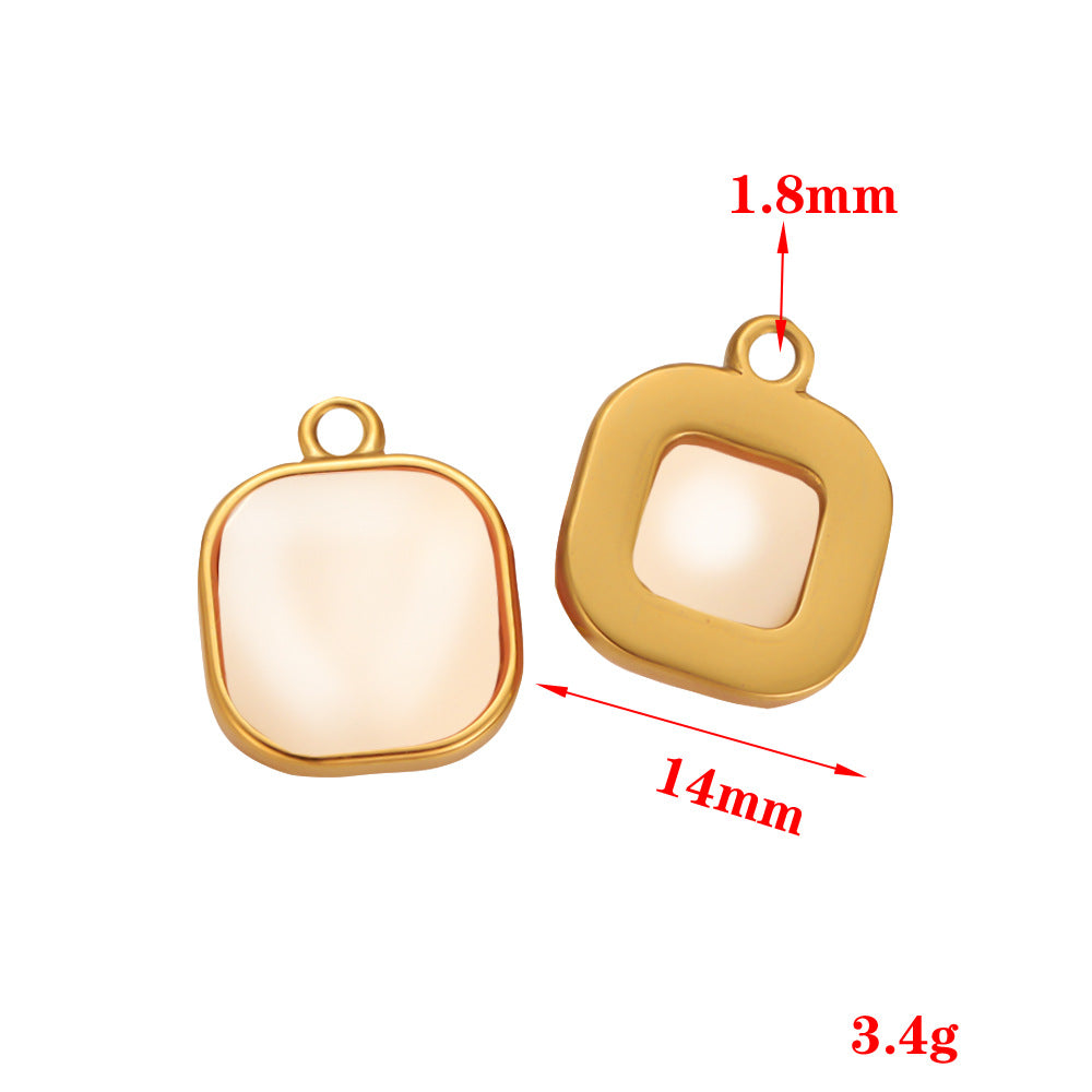 Stainless steel natural stone pendant DIY jewelry accessories pendant bracelet necklace handmade accessories pendant pendant accessories