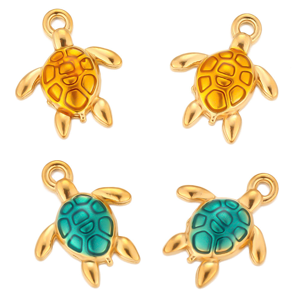 Stainless steel turtle pendant DIY jewelry accessories handmade pendant bracelet necklace beaded pendant turtle pendant