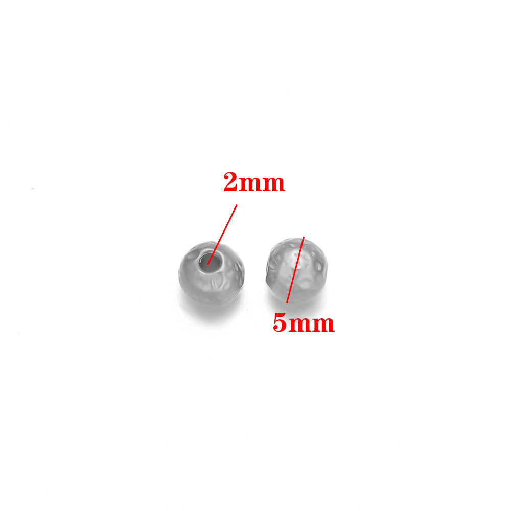 Stainless steel non-specification perforated beads DIY jewelry accessories loose beads accessories bracelets necklaces beaded material beads
