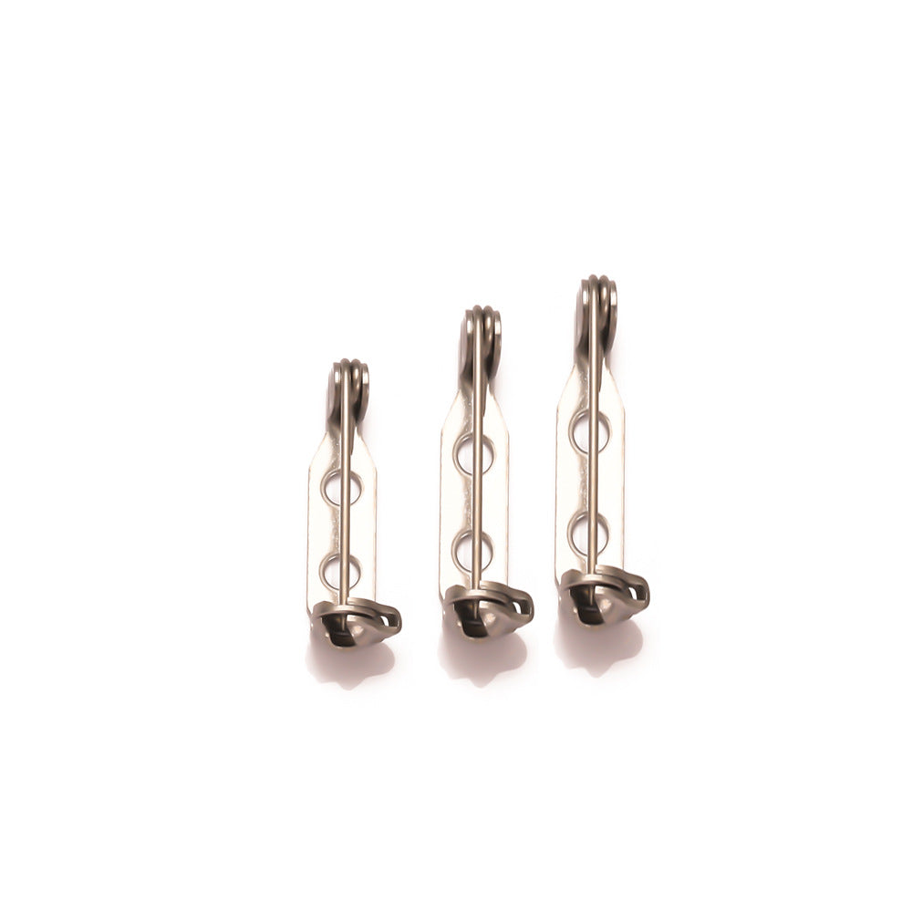 Stainless steel pin perforated brooch DIY accessories with lock head round hole brooch jewelry clothing anti-puncture hand safety needle