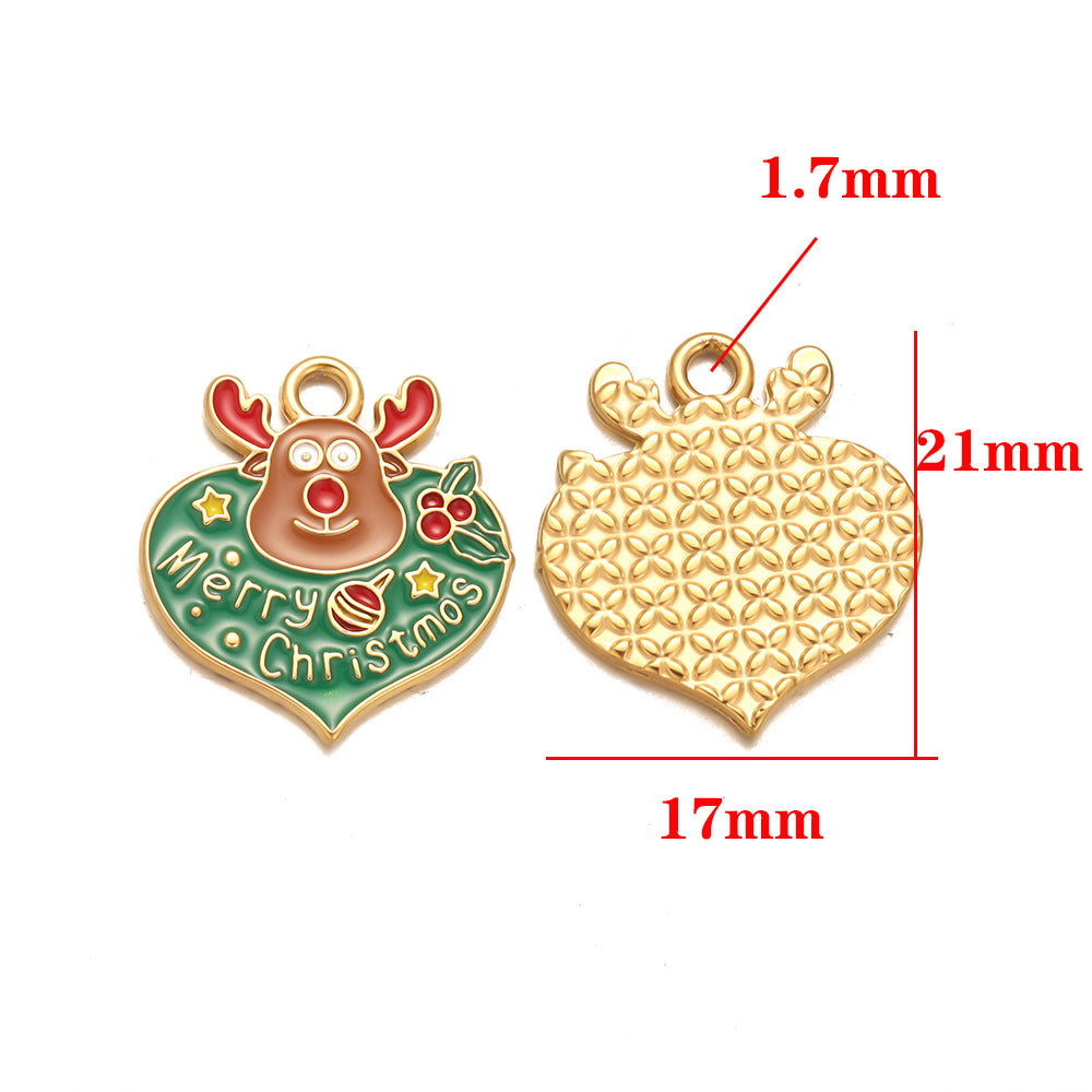 European and American stainless steel pendant furnace Christmas series accessories pendant DIY jewelry accessories small pendant bracelet pendant