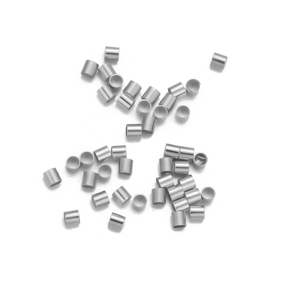 Stainless steel positioning beads finishing beads DIY jewelry accessories bracelet necklace fixed positioning tube handmade jewelry accessories