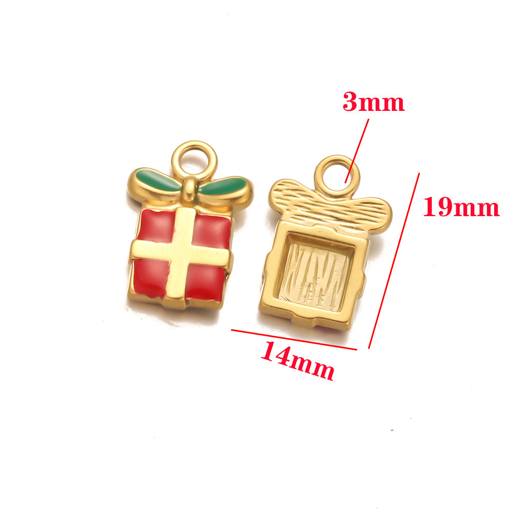 European and American stainless steel pendant furnace Christmas series accessories pendant DIY jewelry accessories small pendant bracelet pendant