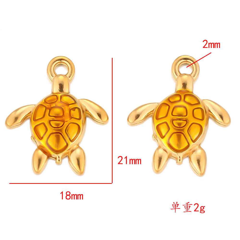Stainless steel turtle pendant DIY jewelry accessories handmade pendant bracelet necklace beaded pendant turtle pendant