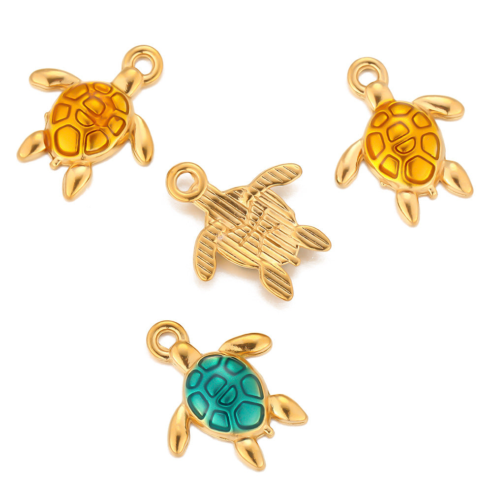 Stainless steel turtle pendant DIY jewelry accessories handmade pendant bracelet necklace beaded pendant turtle pendant