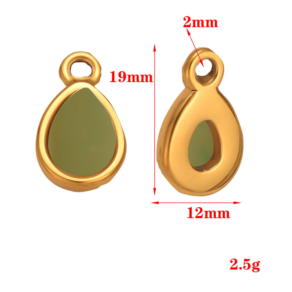 New European and American pendants, stainless steel natural stone necklaces, pendants, DIY jewelry accessories, small pendants, pendants wholesale.