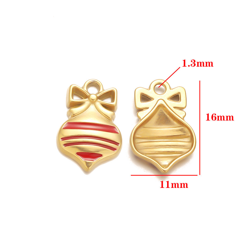 European and American stainless steel pendant furnace Christmas series accessories pendant DIY jewelry accessories small pendant bracelet pendant