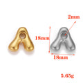 Stainless steel English letter pendant pendant beaded DIY accessories fat letter collarbone chain pendant DIY jewelry accessories
