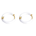 Multi-color oil drip earrings New retro circle earrings Cross-border European and American stainless steel non-fading earrings Oil drip earrings
