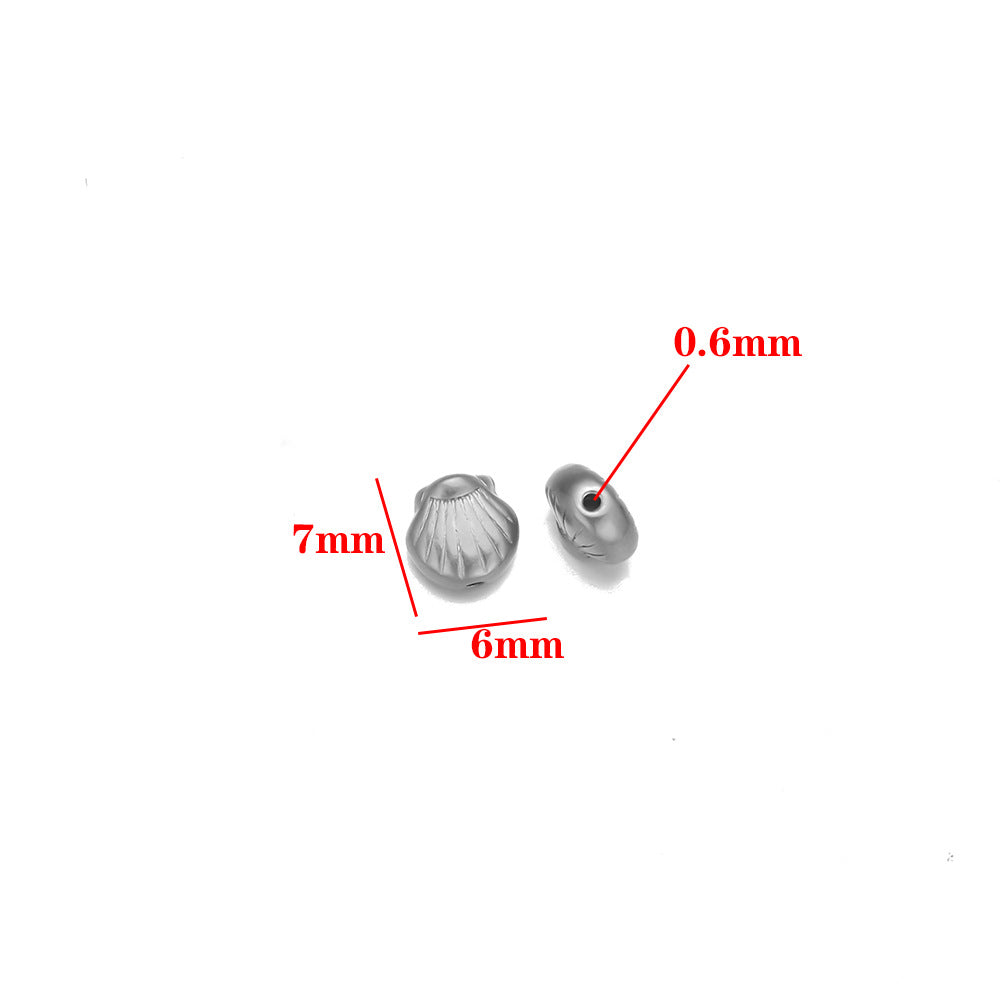 Stainless steel bead spacer loose beads DIY handmade necklace bead accessories pendant color retention waterproof furnace bead spacer accessories DIY