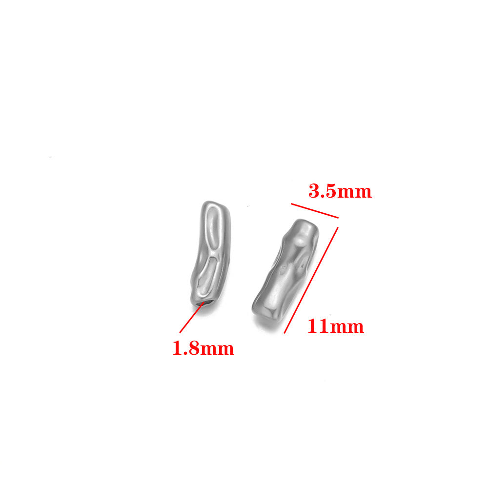 Stainless steel bead spacer loose beads DIY handmade necklace bead accessories pendant color retention waterproof furnace bead spacer accessories DIY