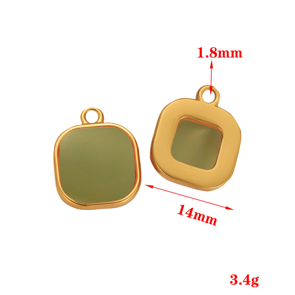 New European and American pendants, stainless steel natural stone necklaces, pendants, DIY jewelry accessories, small pendants, pendants wholesale.