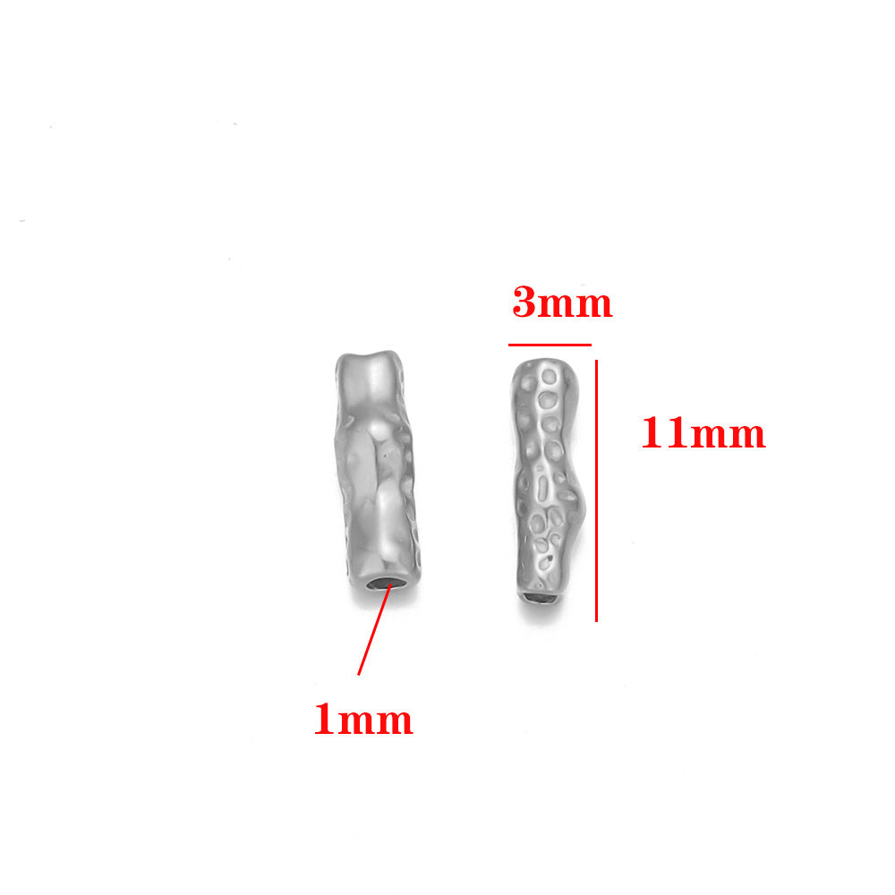 Stainless steel bead spacer loose beads DIY handmade necklace bead accessories pendant color retention waterproof furnace bead spacer accessories DIY