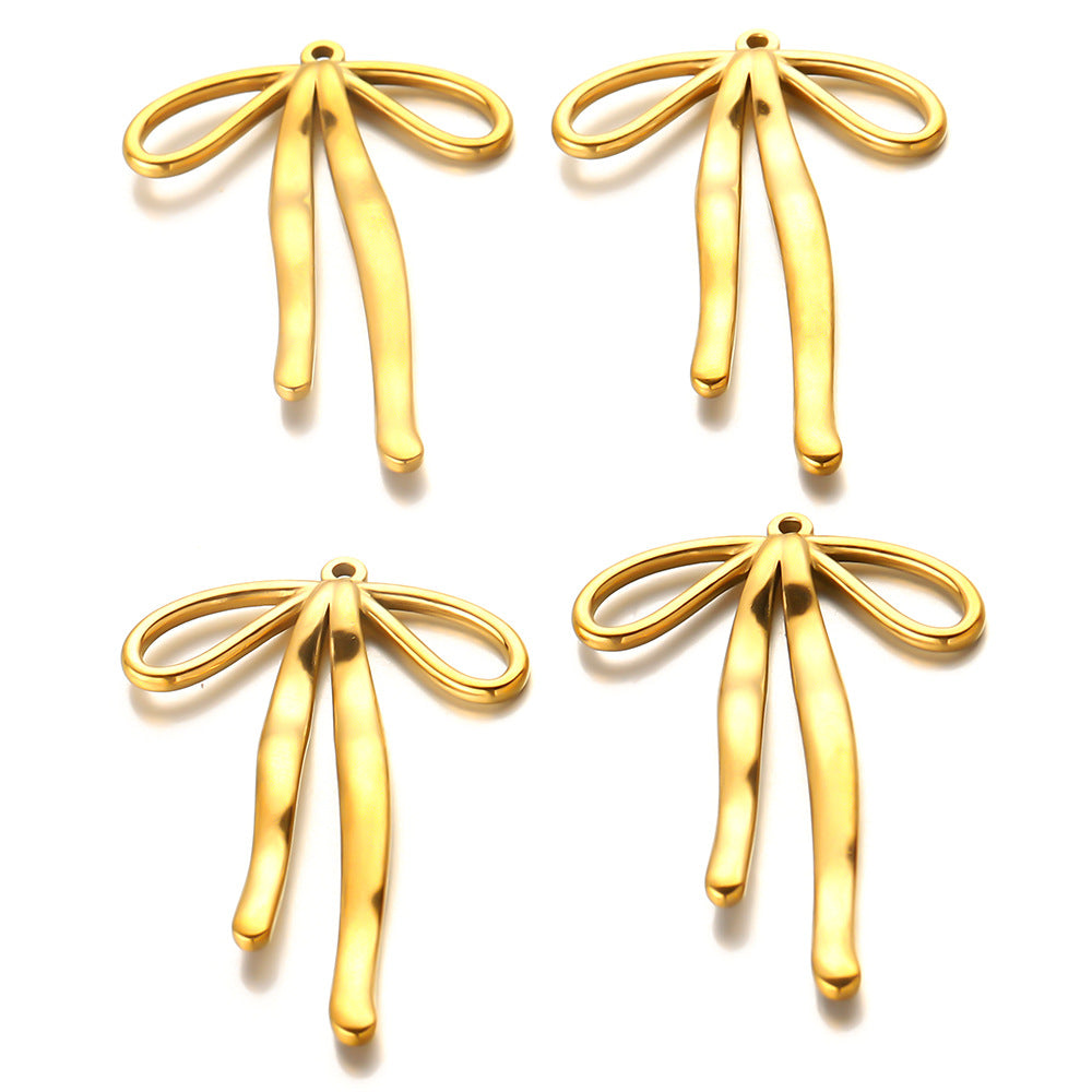 Stainless steel gold long butterfly pendant DIY jewelry accessories titanium steel dragonfly pendant necklace bracelet accessories pendant