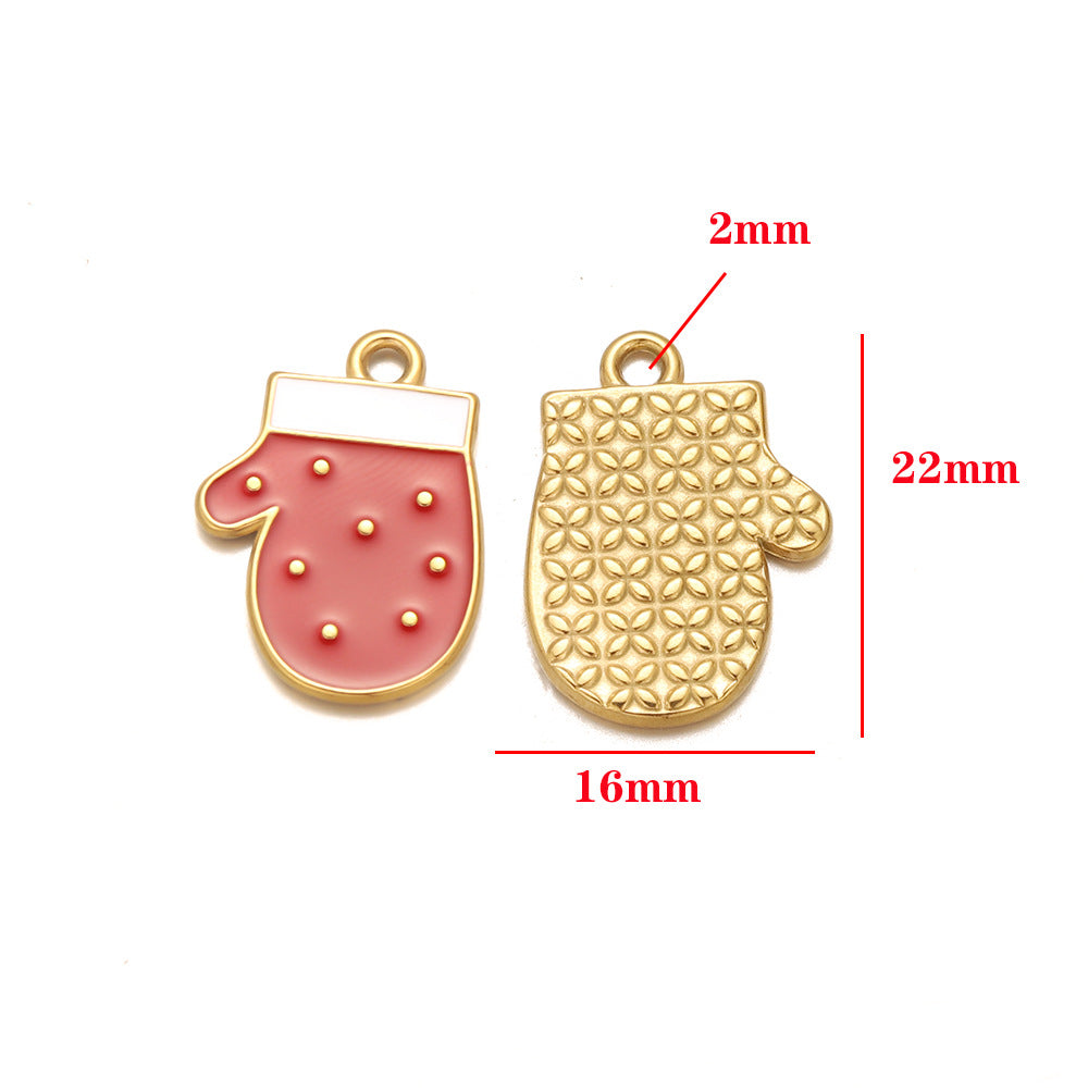 European and American stainless steel pendant furnace Christmas series accessories pendant DIY jewelry accessories small pendant bracelet pendant