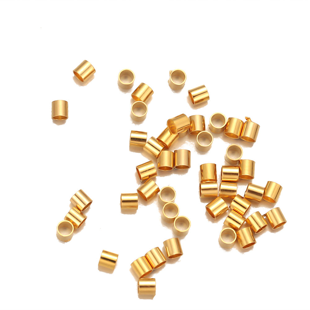 Stainless steel positioning beads finishing beads DIY jewelry accessories bracelet necklace fixed positioning tube handmade jewelry accessories