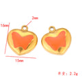 Stainless steel peach heart pendant DIY European and American fashion bracelet necklace pendant accessories butterfly multi-color pendant pendant