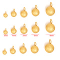 18K vacuum plated pendant ball matte deposit welding ring bead pendant DIY jewelry accessories bracelet necklace pendant accessories