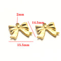 Cross-border new stainless steel bow pendant DIY jewelry accessories necklace clothes pendant DIY handmade jewelry