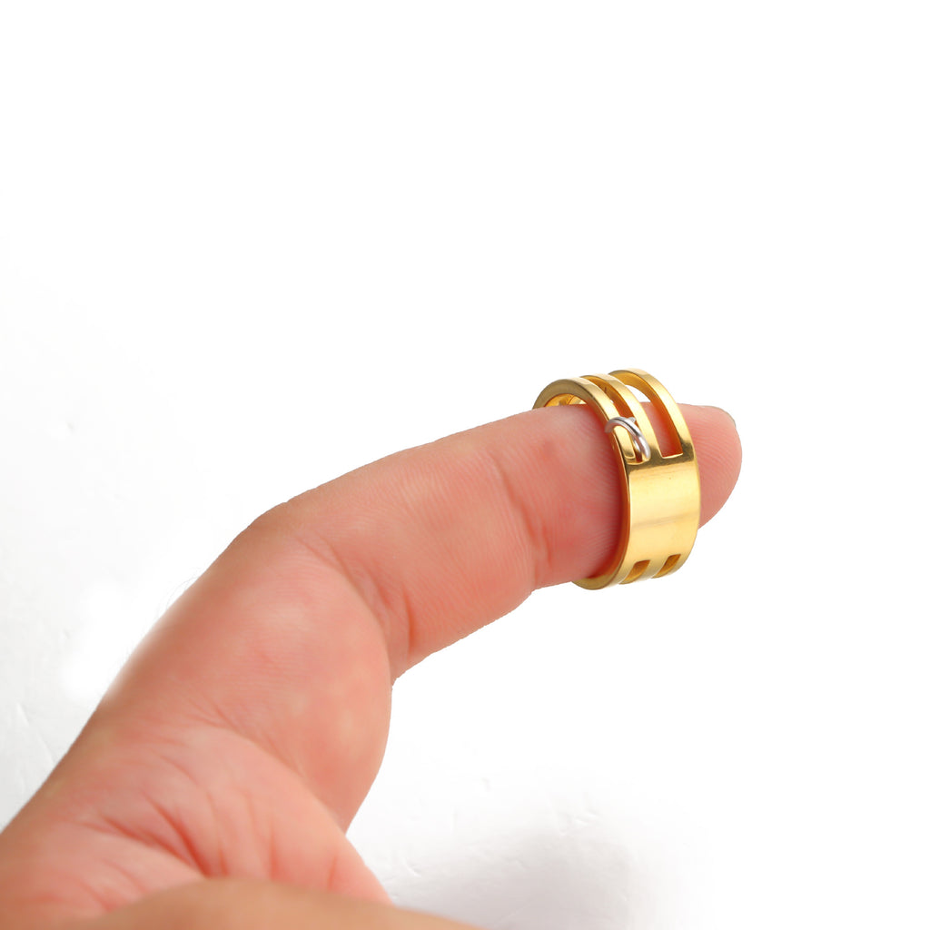 Stainless steel handmade ring ring empty holder open ring closed single ring opener DIY jewelry tools ring ring accessories
