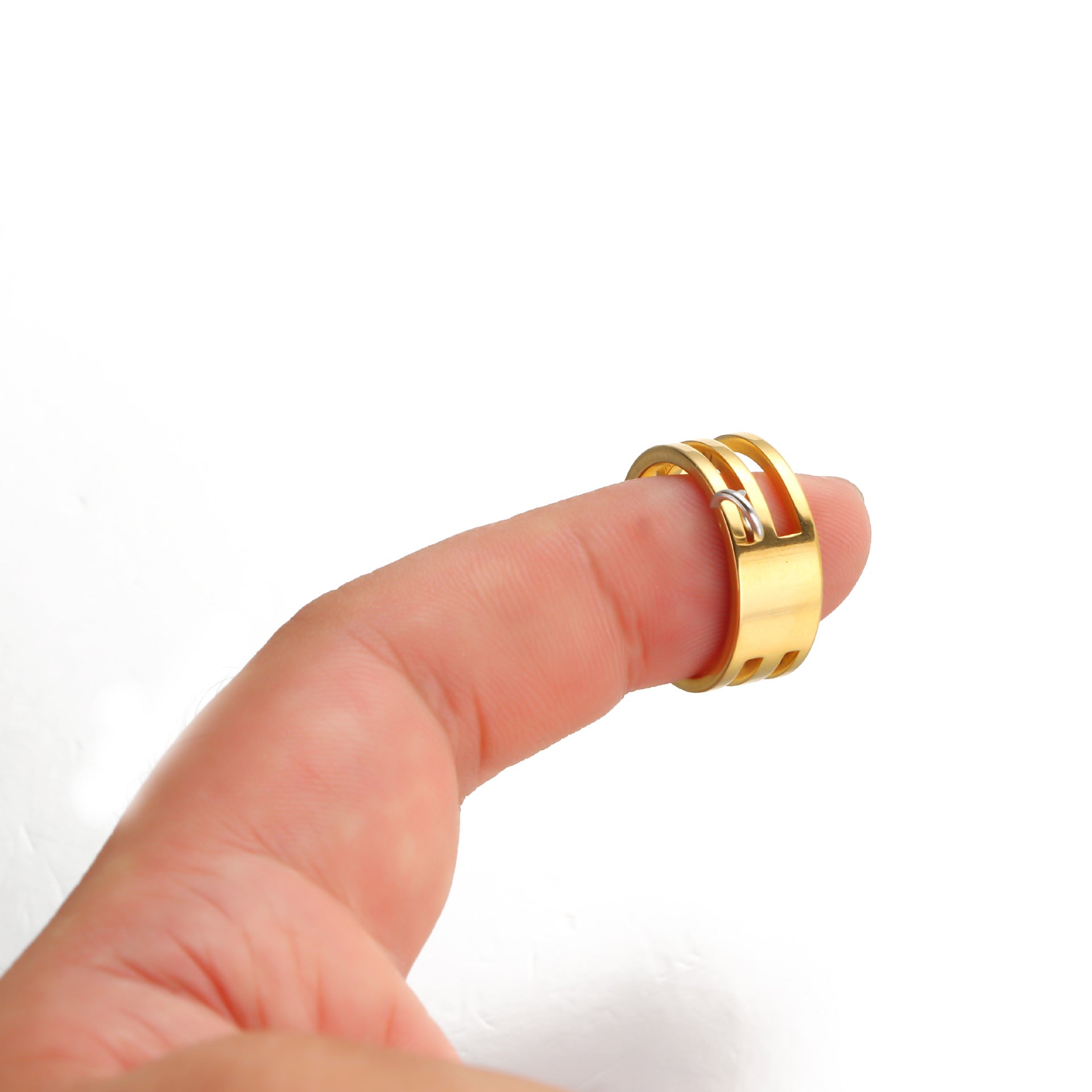Stainless steel handmade ring ring empty holder open ring closed single ring opener DIY jewelry tools ring ring accessories