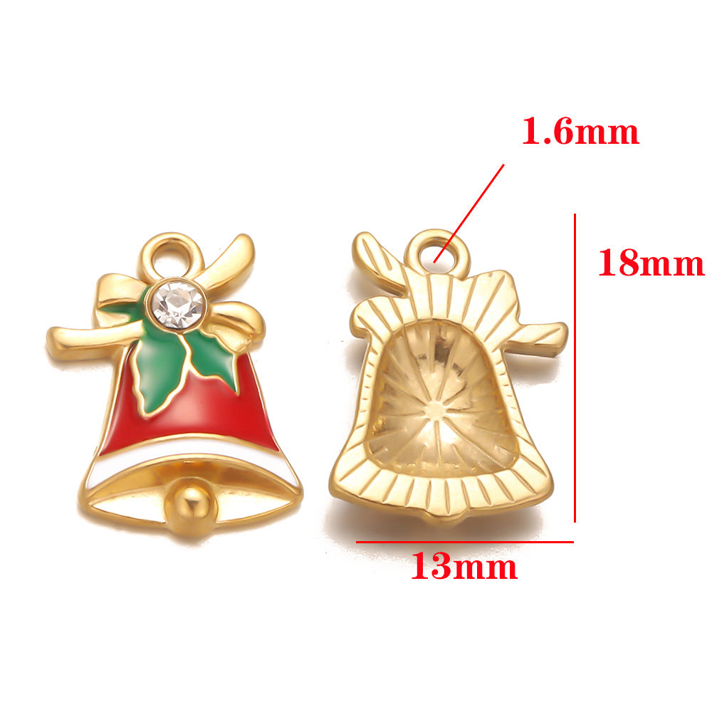 European and American stainless steel pendant furnace Christmas series accessories pendant DIY jewelry accessories small pendant bracelet pendant