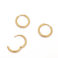 Stainless steel ear buckle vacuum plated 18k titanium steel earrings DIY jewelry accessories ear buckle circle earrings jewelry pendant