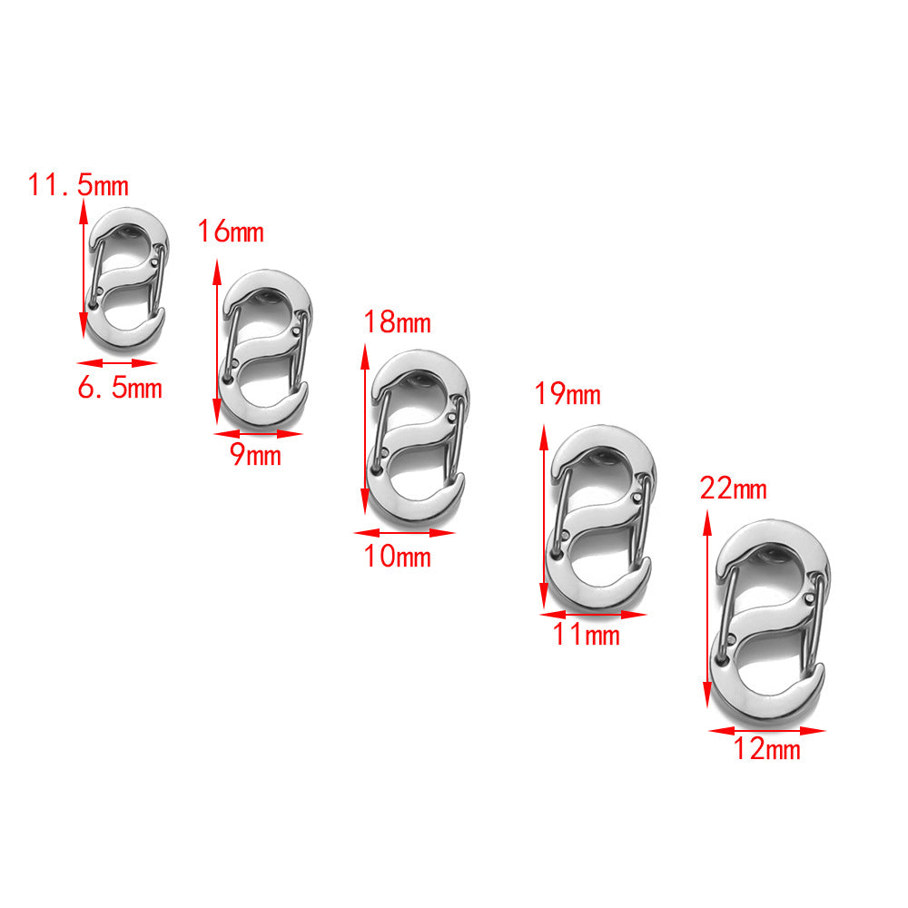 Stainless steel vacuum S buckle DIY jewelry accessories connectors buttons necklace bracelet luggage button head pendant accessories