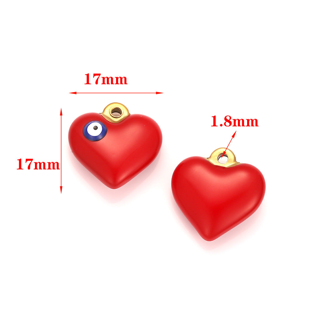 Vacuum plated pendant devil's eye fashion simple love pendant pendant pendant DIY jewelry accessories necklace pendant