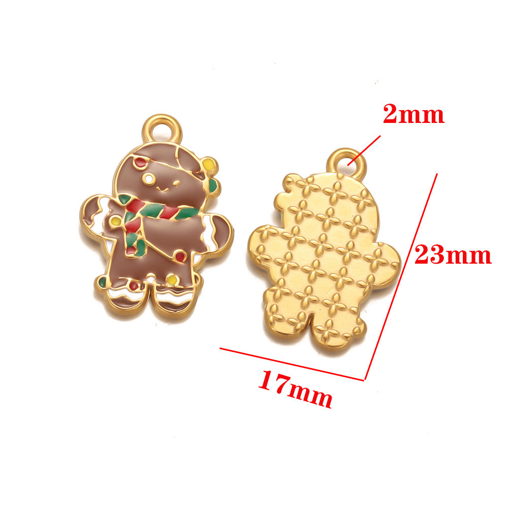 European and American stainless steel pendant furnace Christmas series accessories pendant DIY jewelry accessories small pendant bracelet pendant