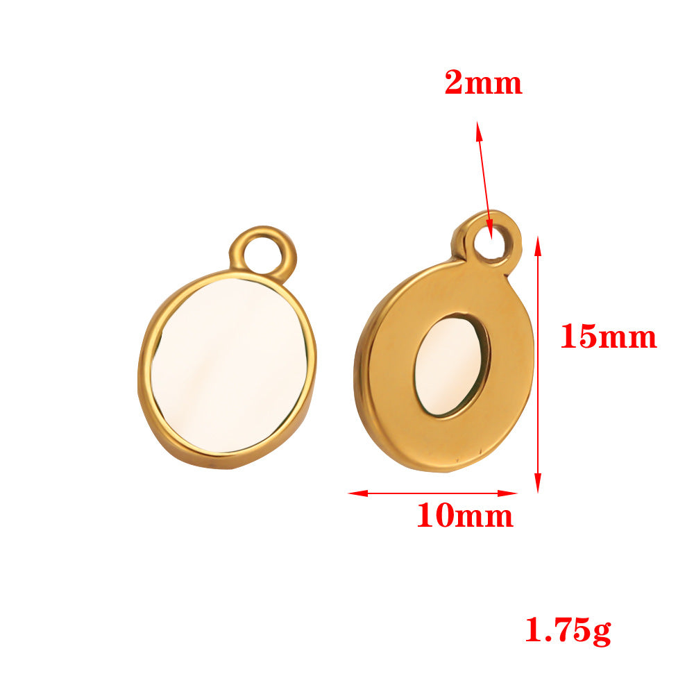 Stainless steel natural stone pendant DIY jewelry accessories pendant bracelet necklace handmade accessories pendant pendant accessories