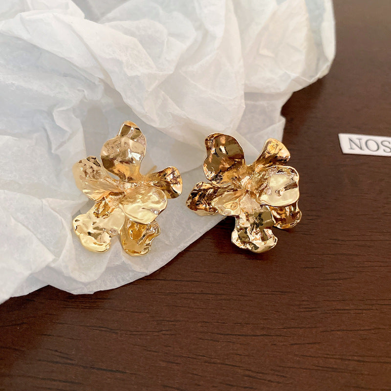 Sterling Silver Metal Earrings - Premium Minimalist Luxury Studs