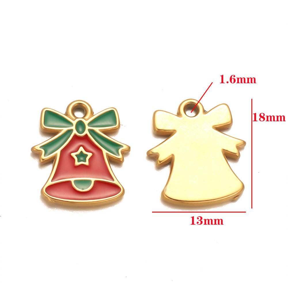 European and American stainless steel pendant furnace Christmas series accessories pendant DIY jewelry accessories small pendant bracelet pendant