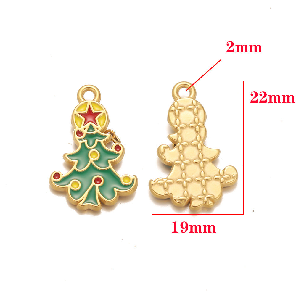 European and American stainless steel pendant furnace Christmas series accessories pendant DIY jewelry accessories small pendant bracelet pendant