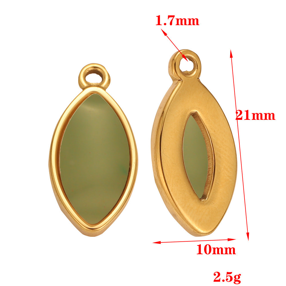 New European and American pendants, stainless steel natural stone necklaces, pendants, DIY jewelry accessories, small pendants, pendants wholesale.
