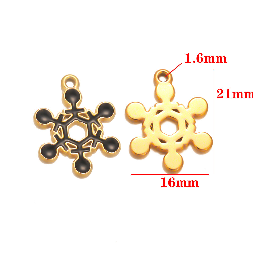 European and American stainless steel pendant furnace Christmas series accessories pendant DIY jewelry accessories small pendant bracelet pendant