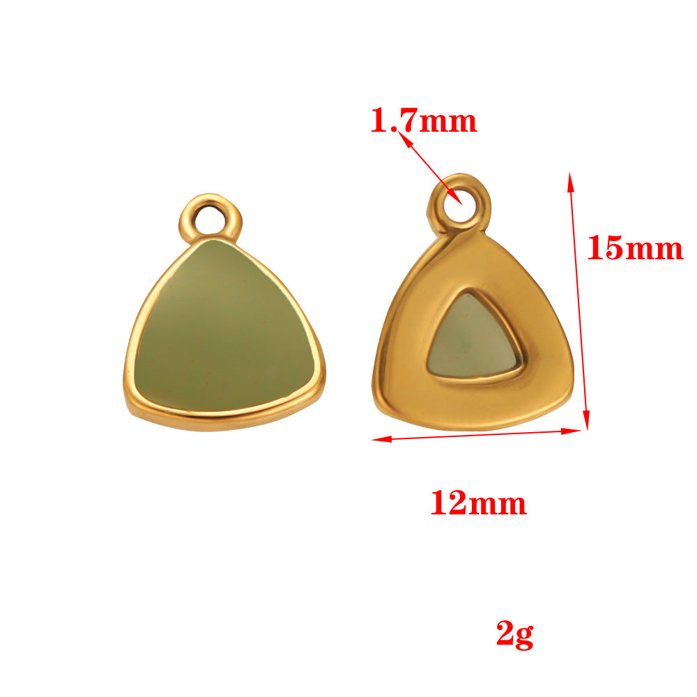 New European and American pendants, stainless steel natural stone necklaces, pendants, DIY jewelry accessories, small pendants, pendants wholesale.