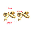 304 stainless steel gold bow pendant, fashionable versatile pendant pendant DIY necklace pendant jewelry accessories