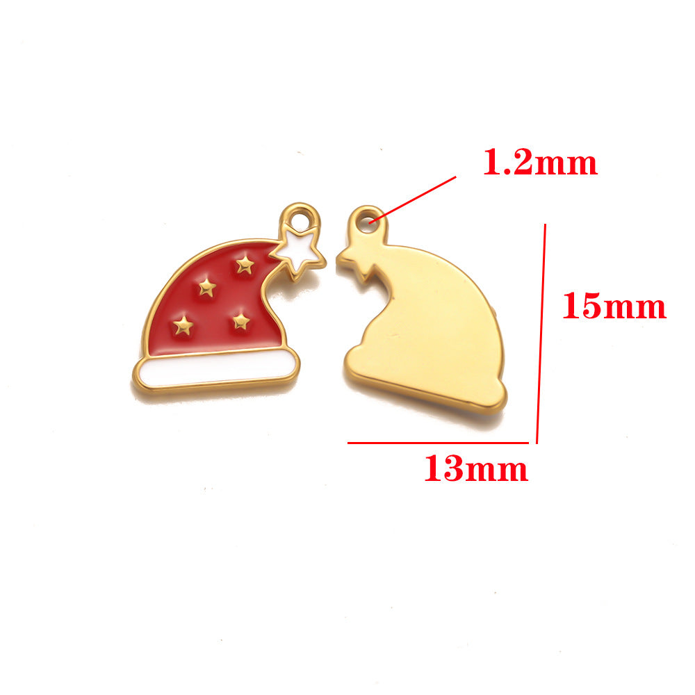 European and American stainless steel pendant furnace Christmas series accessories pendant DIY jewelry accessories small pendant bracelet pendant