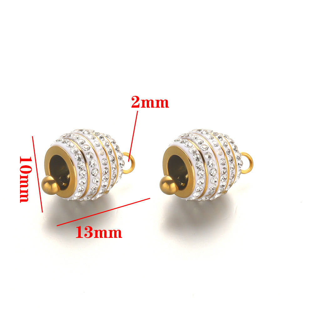 Stainless steel drip bell pendant DIY jewelry accessories earrings pendant small daisy bell love gold pendant